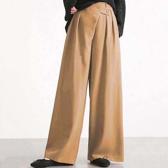 Damen Hochtaillierte weite Hose mit eleganter Faltenteilung R&B