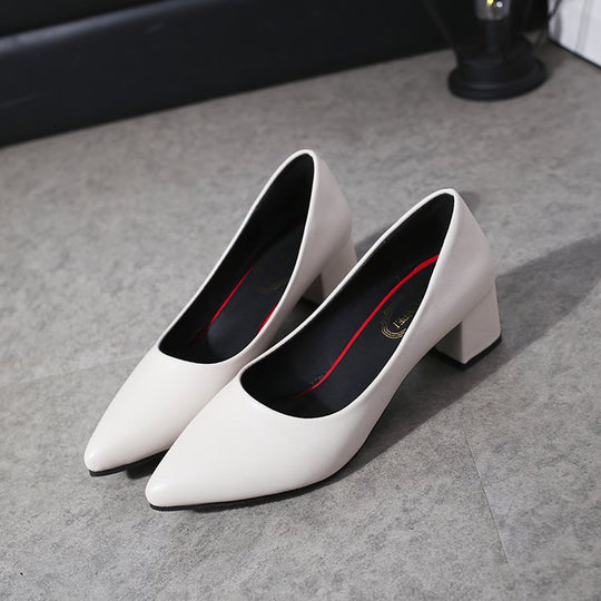 Damen elegante Spitzen-Pumps mit blockiertem Absatz R&B