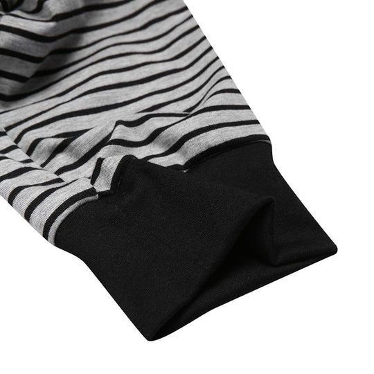 Herren Langarm Schlafanzugset mit komfortablem Knopfdesign R&B