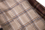 Herren Flanellhemdjacke mit integrierter Kapuze und modernem Karomuster