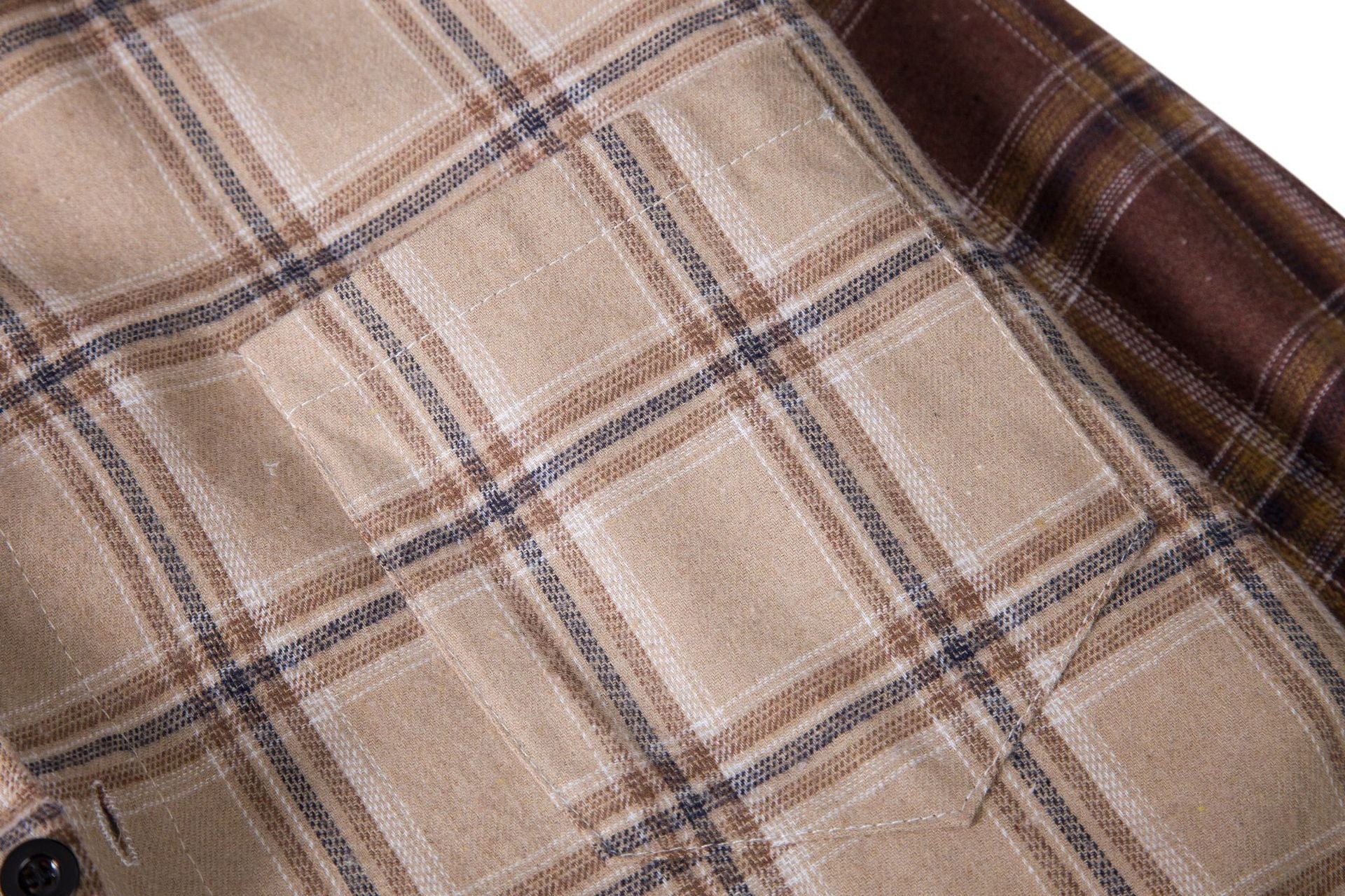 Herren Flanellhemdjacke mit integrierter Kapuze und modernem Karomuster