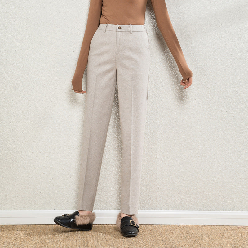 Damen elegante Stoffhose mit Karomuster