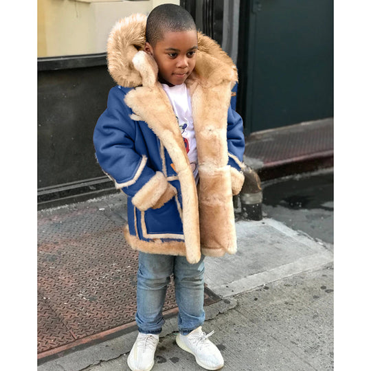 Damen Lammfelljacke mit abnehmbarem Kunstfellkragen und hohem Komfort R&B