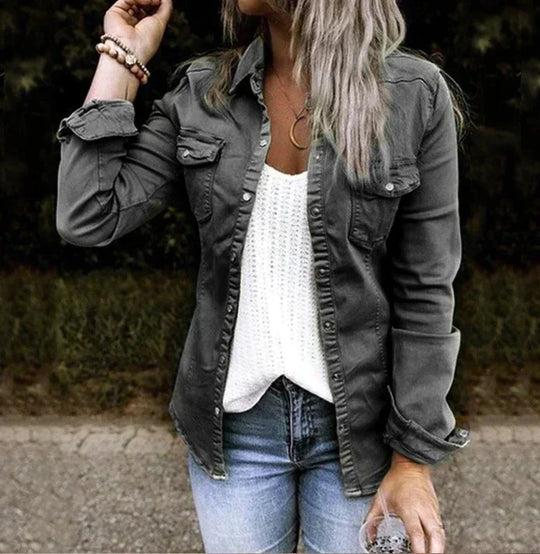R&B | Lässige Denim Weichjacke