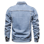 Herren Jeansjacke mit klassischen Details und robustem Design