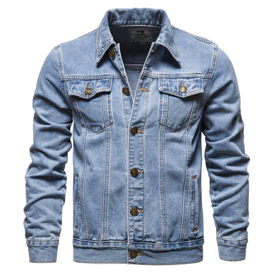 Herren Jeansjacke mit klassischen Details und robustem Design R&B