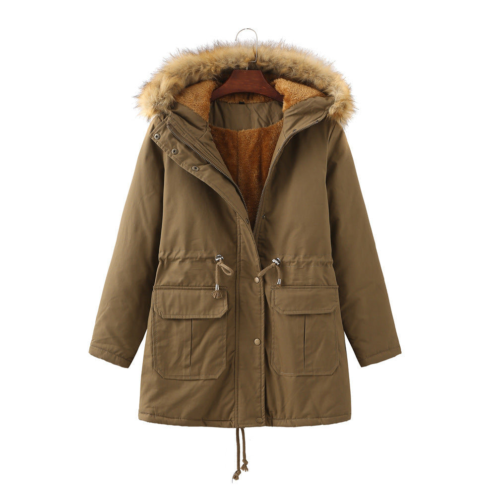 Damen warm gefütterte Parka-Jacke R&B