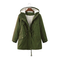 Damen warm gefütterte Parka-Jacke