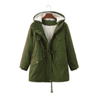 Damen warm gefütterte Parka-Jacke