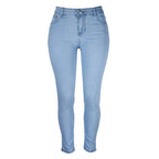 Damen Hoch geschnittene Skinny Jeans mit formenden Nähten R&B
