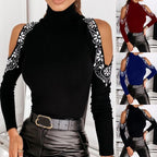 Damen Elegantes Oberteil mit freiem Schulterdesign und Spitzendetails R&B