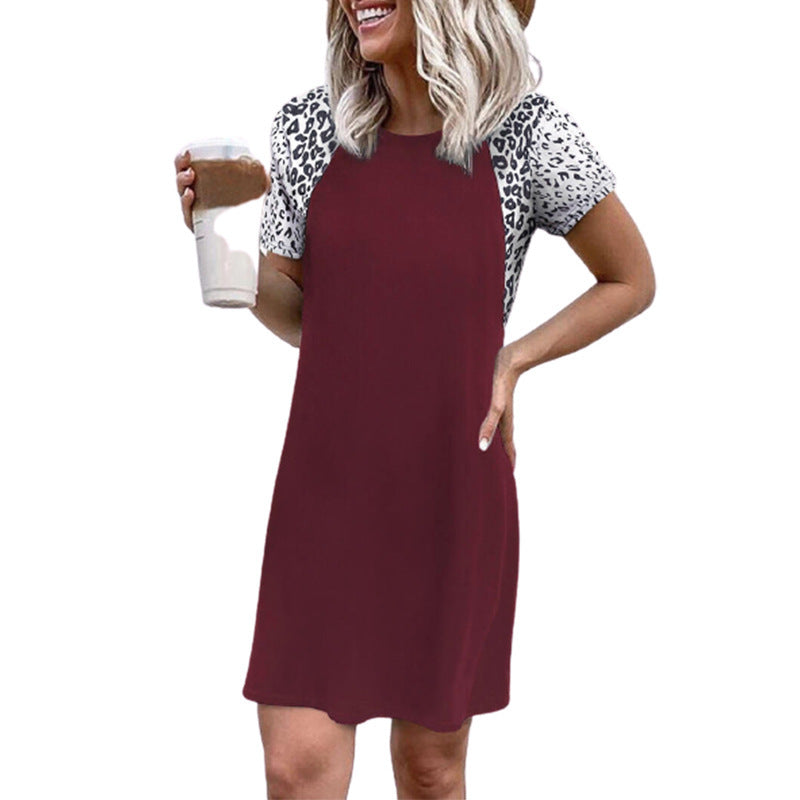 Damen lässiges Kleid mit tierischem Muster R&B
