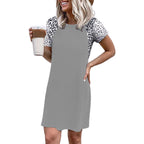Damen lässiges Kleid mit tierischem Muster R&B