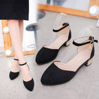 Damen Slingback-Ballerinas mit transparentem Riemendesign und schickem Blockabsatz R&B