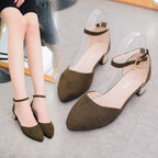 Damen Slingback-Ballerinas mit transparentem Riemendesign und schickem Blockabsatz R&B