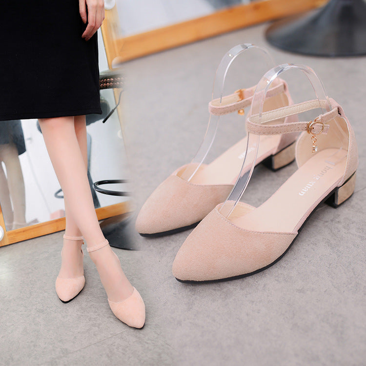 Damen Slingback-Ballerinas mit transparentem Riemendesign und schickem Blockabsatz R&B