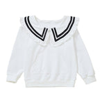 Mädchen Kapuzenpullover mit maritimem Kragen R&B