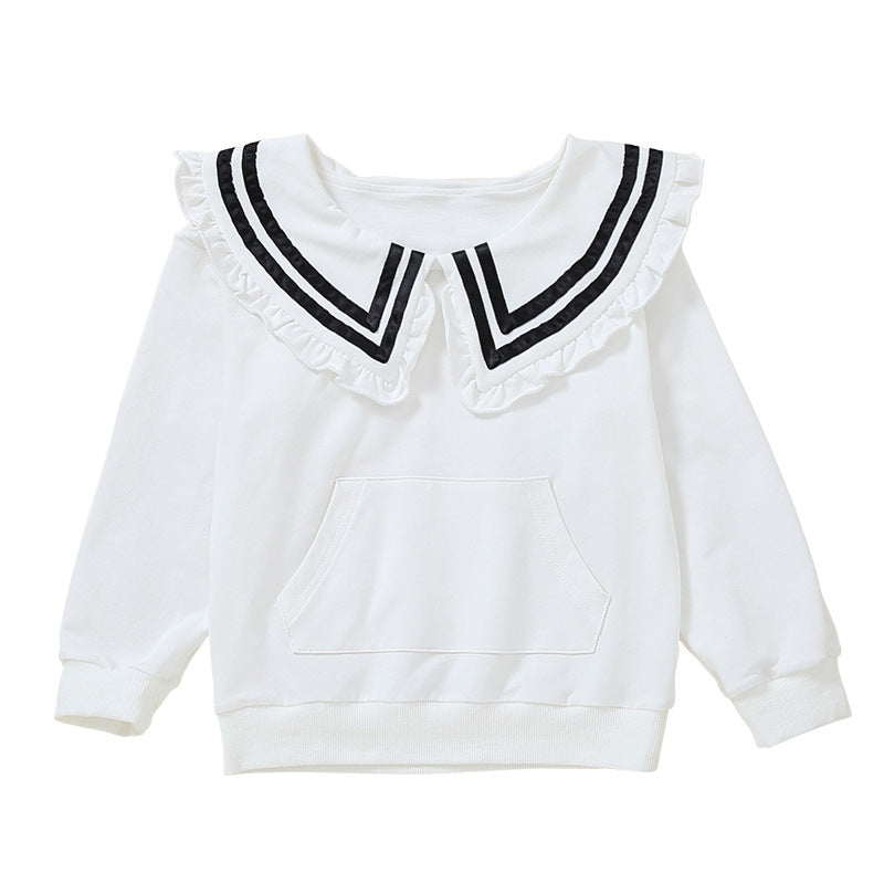 Mädchen Kapuzenpullover mit maritimem Kragen R&B
