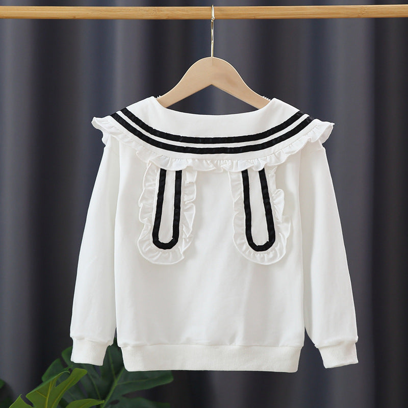 Mädchen Kapuzenpullover mit maritimem Kragen R&B