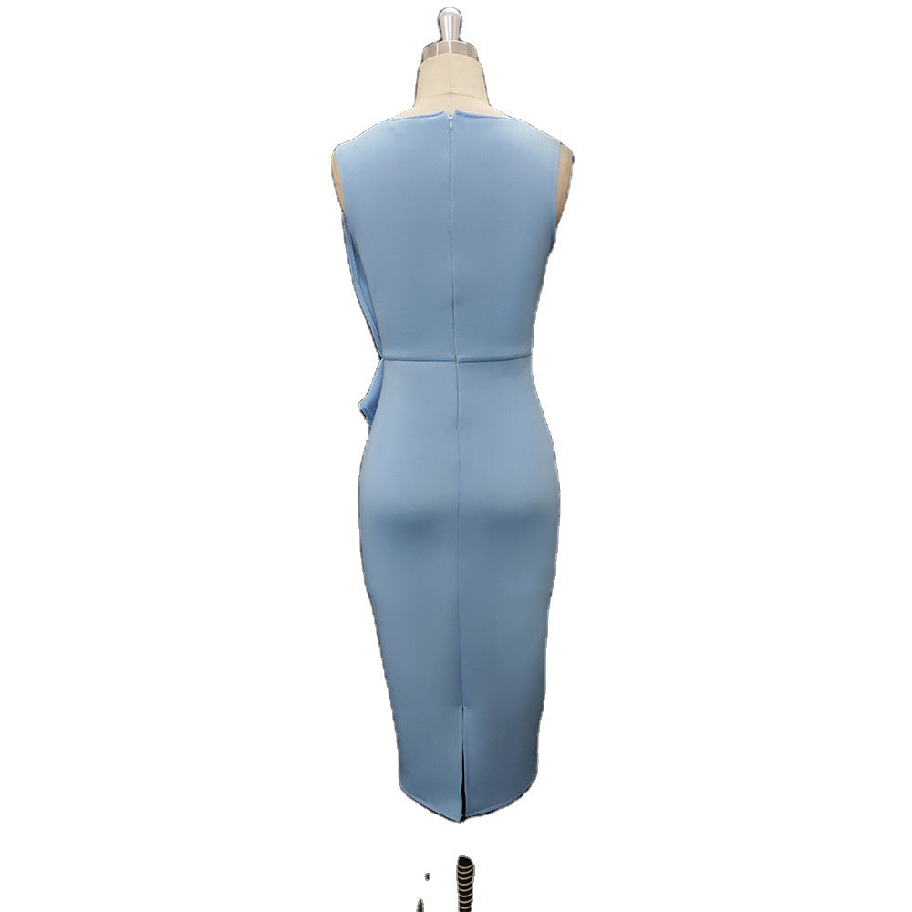 Damen figurbetontes Kleid mit Drapierung R&B
