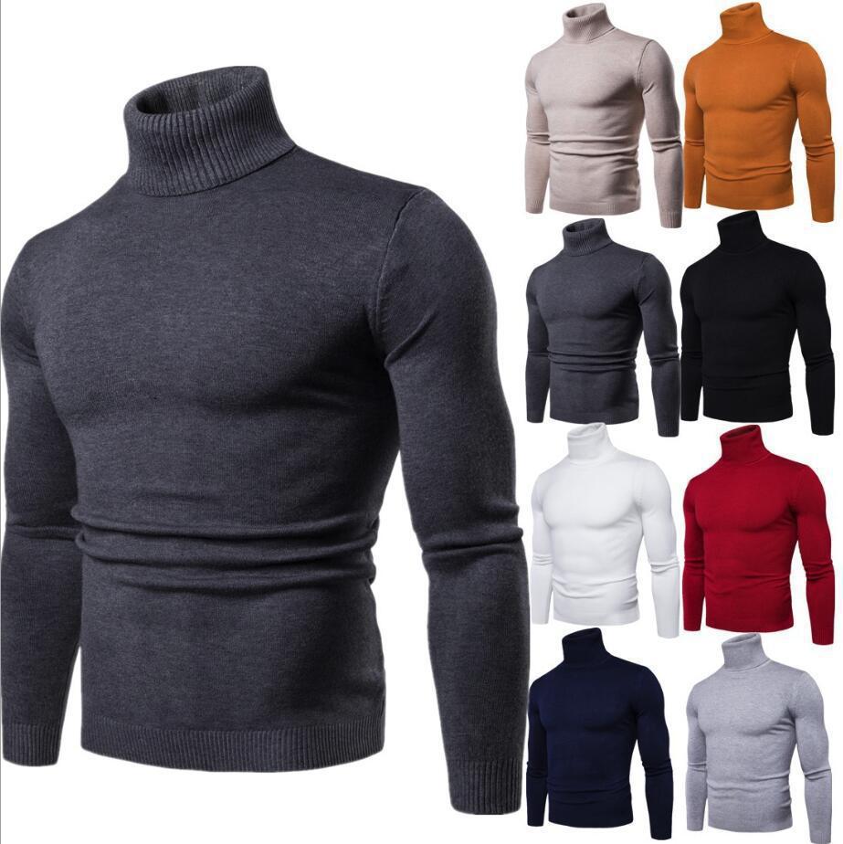 Herren Rollkragenpullover aus feinem Strick