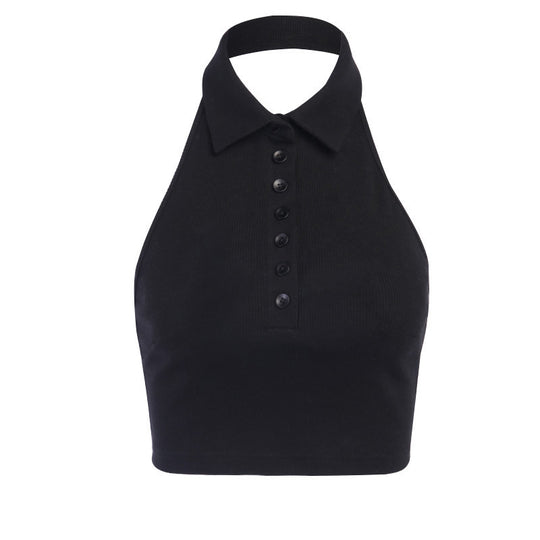 Damen Bateau-Ausschnitt Top mit Knopfdetails R&B