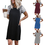 Damen lässiges Kleid mit tierischem Muster R&B