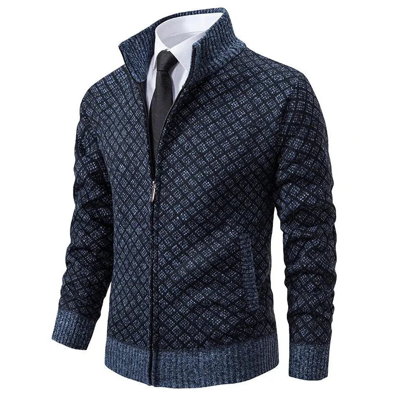 R&B | Herren Frühlingsjacke mit Reißverschluss und Geometrischem Muster