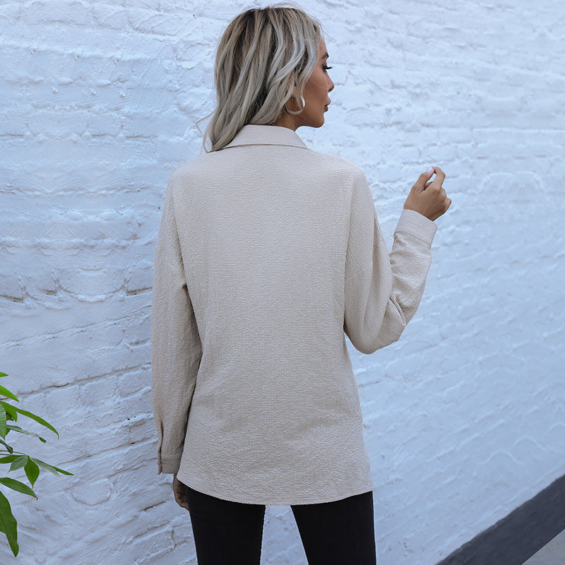 Damen Hemdbluse mit Knoten-Detail und Knopfleiste R&B