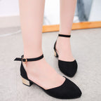 Damen Slingback-Ballerinas mit transparentem Riemendesign und schickem Blockabsatz R&B