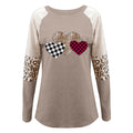 Damen Raglan-Shirt mit Herz-Design und Leo-Detail R&B