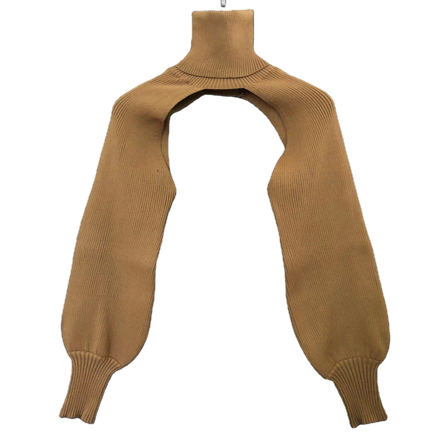 Damen Strickoberteil mit innovativem Schnitt und hohem Kragen R&B