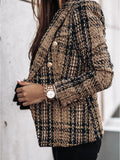 Damen Modischer Bouclé-Blazer mit doppelter Knopfleiste und strukturiertem GewR&Be R&B