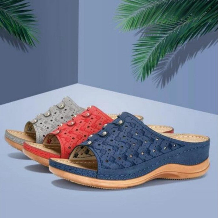 Damen Komfortable Clogs mit modischem Lochmuster