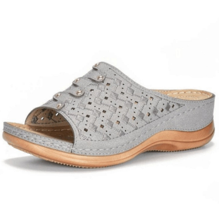 Damen Komfortable Clogs mit modischem Lochmuster