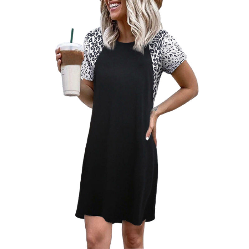 Damen lässiges Kleid mit tierischem Muster R&B