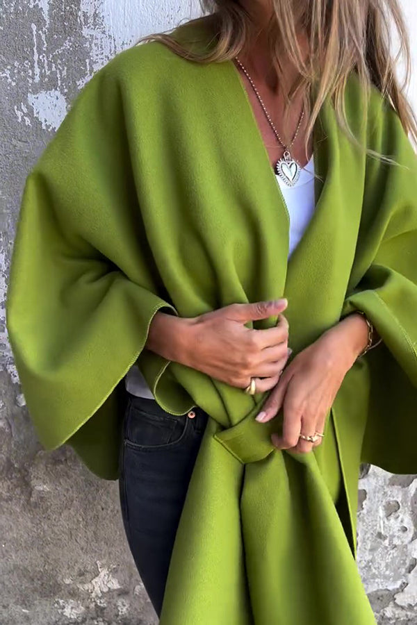 R&B | lässige V-Ausschnitt Stola Cape Jacke