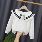 Mädchen Kapuzenpullover mit maritimem Kragen R&B