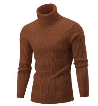 Herren gemütlicher Rollkragenpullover aus feinem Rippstrick R&B