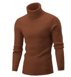 Herren gemütlicher Rollkragenpullover aus feinem Rippstrick R&B