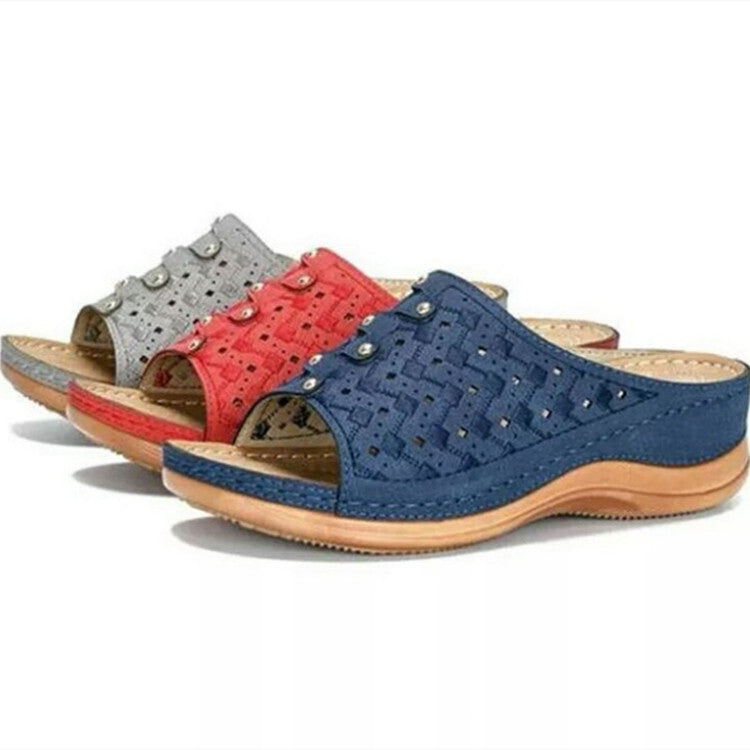Damen Komfortable Clogs mit modischem Lochmuster
