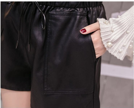 Damen Elegante Shorts mit weitem Gummibund und praktischen Taschen R&B