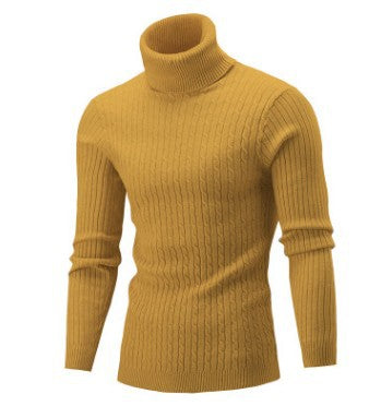 Herren gemütlicher Rollkragenpullover aus feinem Rippstrick R&B