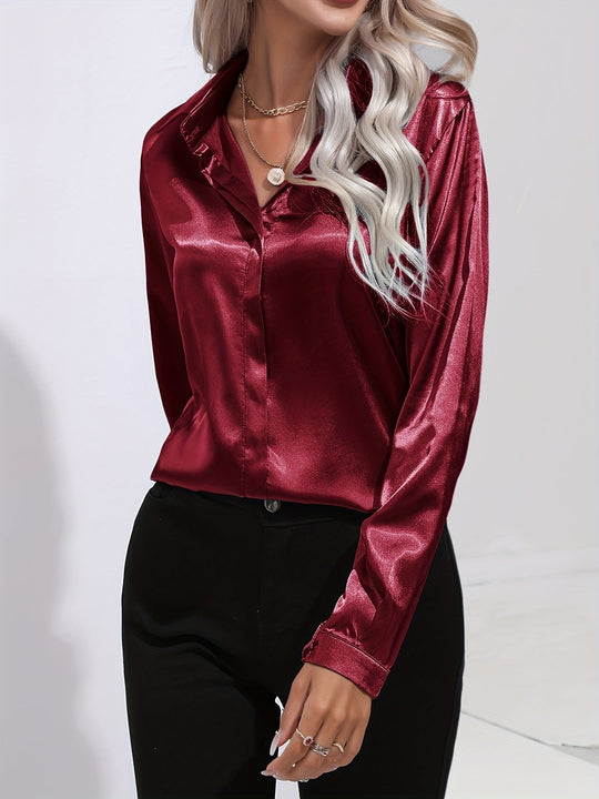 R&B | Damen Elegante Satinbluse