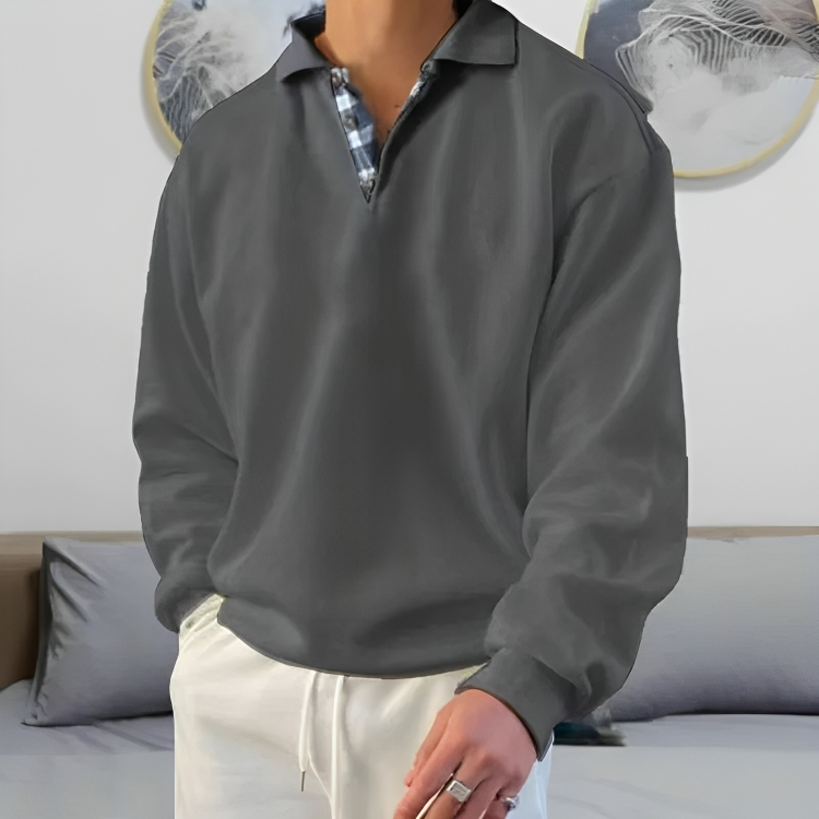 R&B | Lässiger Polo Pullover Sweatshirt