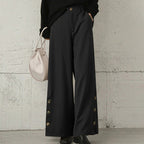Damen Weite Hosen mit Knopfdetails R&B