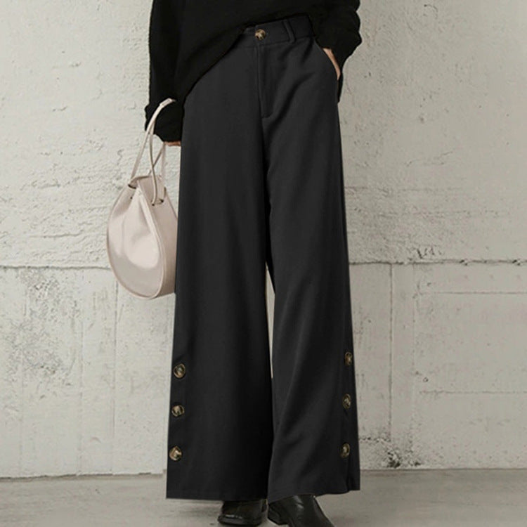Damen Weite Hosen mit Knopfdetails R&B