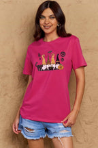 R&B | Simply Love Große Halloween-Themen Grafik Baumwoll-T-Shirt