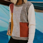 R&B | Patchwork Strickpullover mit Verschiedenen Mustern