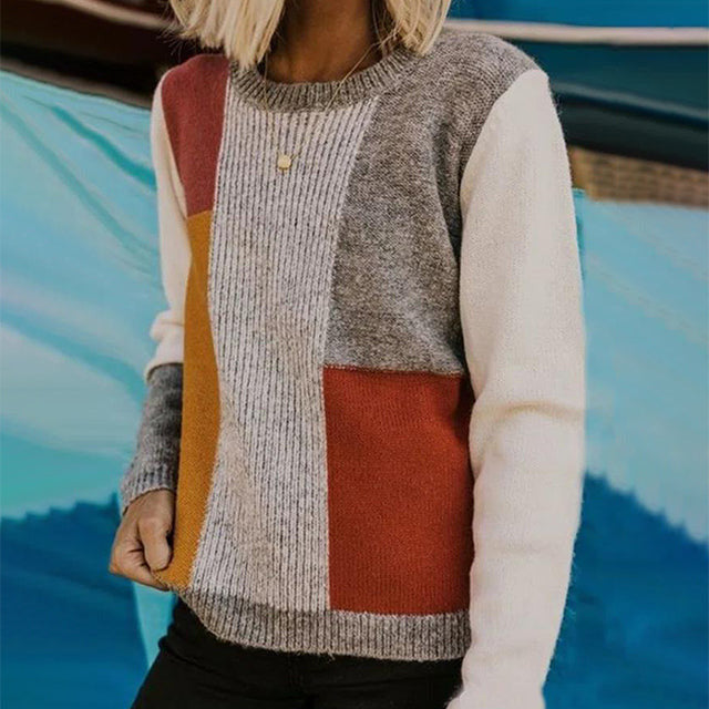 R&B | Patchwork Strickpullover mit Verschiedenen Mustern